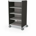 Mooreco Compass Cabinet Midi H3 With Shelves Black 51.1in H x 28.4in W x 19.2in D C2A1A1D1X0